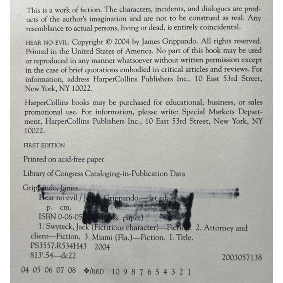 JAMES GRIPPANDO Hear No Evil & Got The Look 2 Hardcover 1st Edition Books - Picture 7 of 11